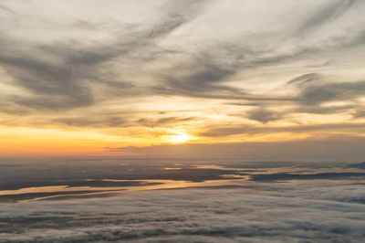 Scenic view of cloudscape during sunset