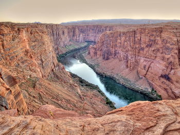 Scenic view of colorado river amidst rock formations