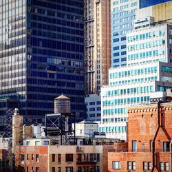 Low angle view of buildings in city