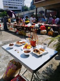 Group of people in restaurant