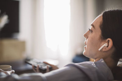 Close-up portrait of a woman
