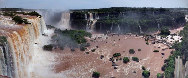 Panoramic view of waterfall