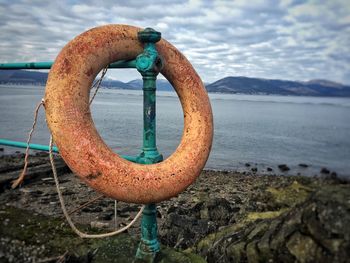 Close-up of rope against sky