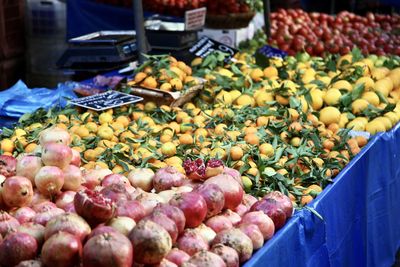 Vegetables for sale at market stall