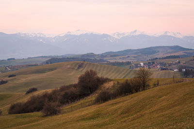 Rural landscape in turiec region, northern slovakia.