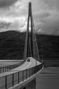 Low angle view of bridge against sky