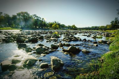 Rocks in river