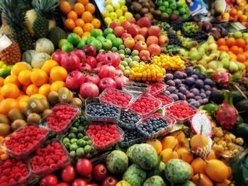 Full frame shot of fruits for sale