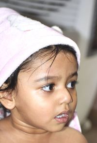 Close-up portrait of a smiling girl