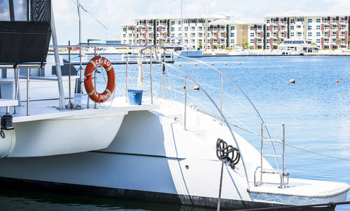 Catamaran in the harbour of varadero, cuba