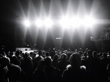 Group of people at music concert