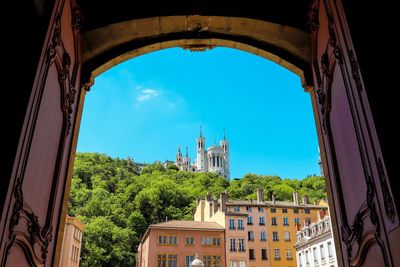 Low angle view of buildings against sky