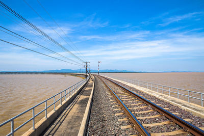 View of railroad tracks against sky