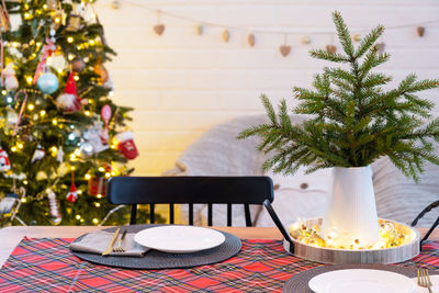 Place setting on table