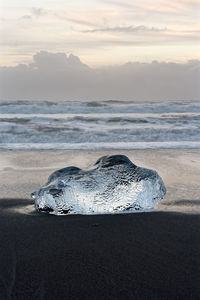 Scenic view of sea during sunset