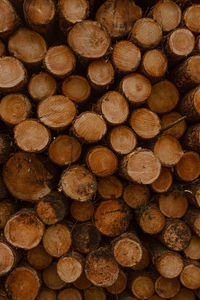 Full frame shot of logs