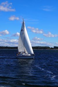 Boats sailing in sea