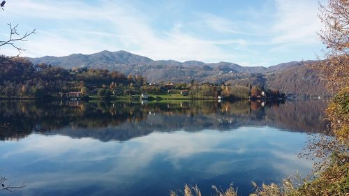 Scenic view of lake