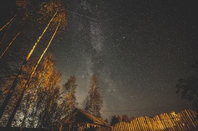 Low angle view of stars in sky