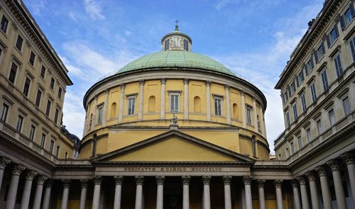 Low angle view of church against sky