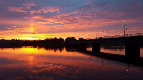 Scenic view of dramatic sky during sunset