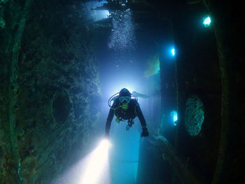 Scuba in sea