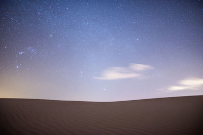 Low angle view of sky at night