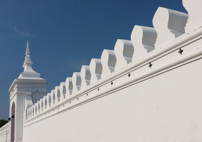 Low angle view of building against clear sky