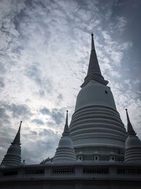 Low angle view of pagoda against sky