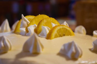 Close-up of cake in plate