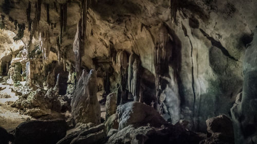 Low angle view of rock formation