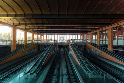 Escalators at subway station