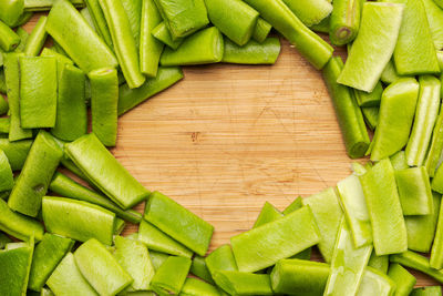 Full frame shot of chopped vegetables