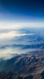 Aerial view of landscape against sky