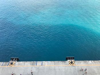 High angle view of sea