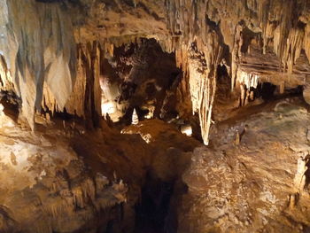 Rock formations in cave