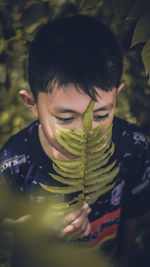 Portrait of boy looking at camera