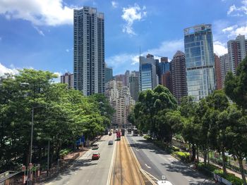 City street against sky