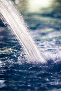 Close-up of sunlight falling on water