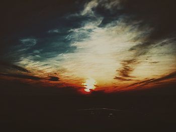 Dramatic sky over landscape