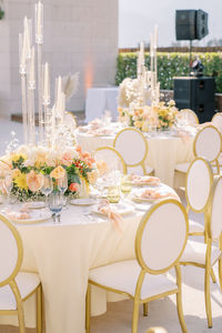 Place setting on table