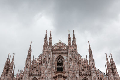 High section of church against clouds