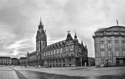 View of historical building against cloudy sky