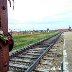 Railroad tracks against sky