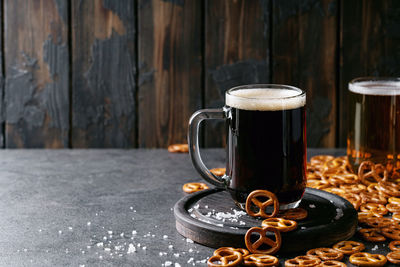 Close-up of coffee on table