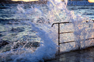 Full frame shot of frozen water