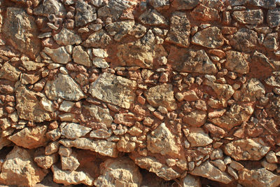 Full frame shot of stone wall