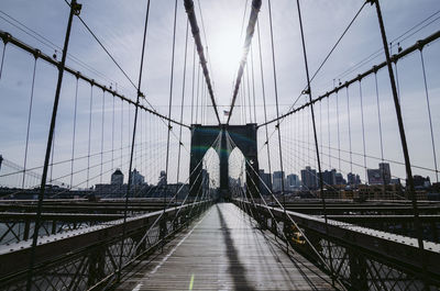 View of suspension bridge