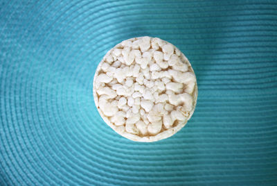 Close-up of cookies on place mat