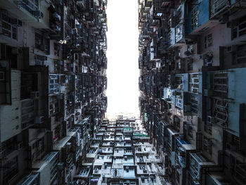 Low angle view of buildings in city